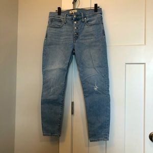 Madewell 9" High-Rise Skinny Jeans: Button-Through Edition size 29